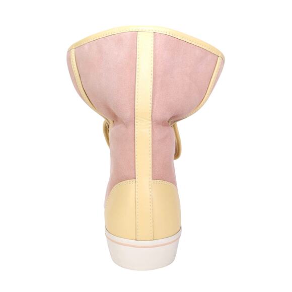 Coach Womens Suede Fold Over Sherpa High Tops-Womens 8.5-Vanilla / Pale Pink-NIB - Picture 7 of 12